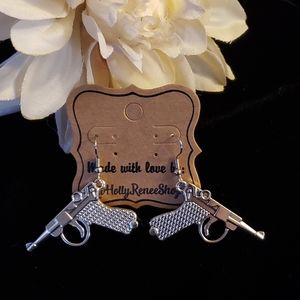 Metal gun Dangle earrings